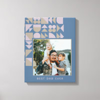 Elegante foto personalizada geométrica azul turbio