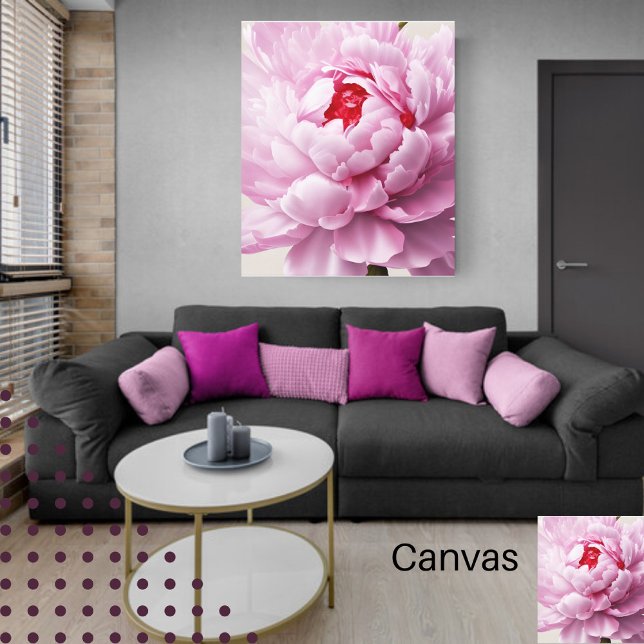 Lienzo Elegante fotografía digital con flores de peones r (Subido por el creador)