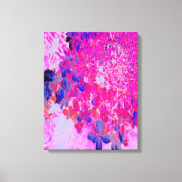 Lienzo Elegante Fuchsia e Hidrangea Luminosa Azul Oscuro