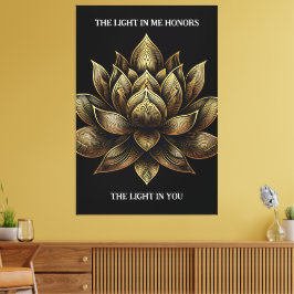 Lienzo Elegante Golden Lotus Flor La luz en mí ...