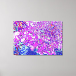 Lienzo Elegante hidrangea liga púrpura y azul