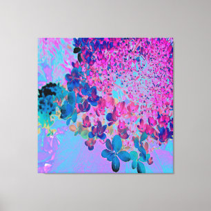 Lienzo Elegante Hortensia Limelight Azul Oscuro y Magenta