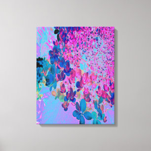 Lienzo Elegante Hortensia Limelight Azul Oscuro y Magenta