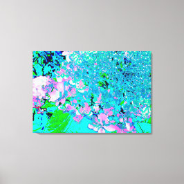 Lienzo Elegante Hydrangea de luz rosa y azul