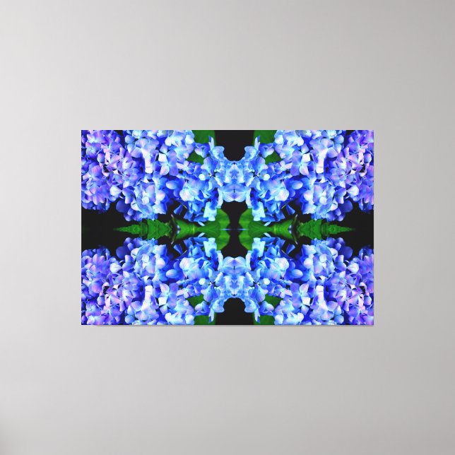 Lienzo Elegante magenta azul púrpura de color claro hidra (Anverso)