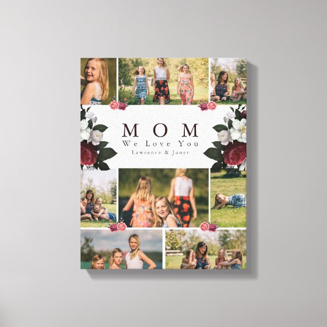 Lienzo Elegante mamá de flores botánicas 8 regalos de Col (Anverso)