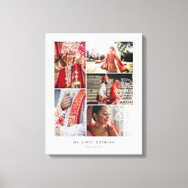 Lienzo Elegante Mandala Collage de fotos de varios Bodas