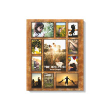 Elegante marco de bronce falso collage de fotos fa