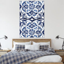 Lienzo Elegante mosaico andaluz | Azul vintage