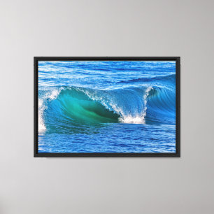 Lienzo Elegante movimiento de agua de las olas del océano