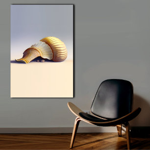 Lienzo Elegante pared costera Art Nautilus Shell