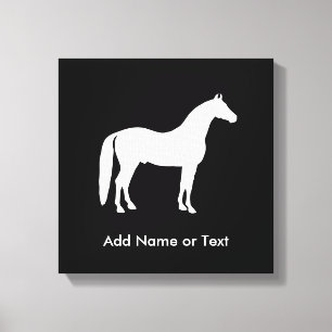 Lienzo Elegante Personalizable de caballo blanco