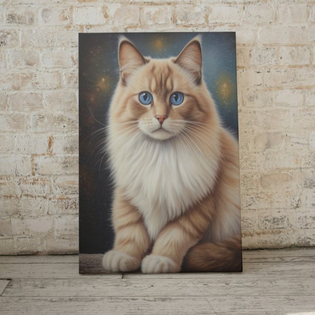 Lienzo Elegante pintura de gato de Ragdoll (Subido por el creador)