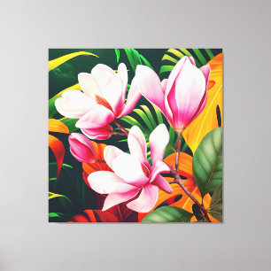 LIENZO ELEGANTE PLANTA DE FLOR DE LA NATURALEZA