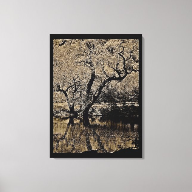 LIENZO ELEGANTE REFLEJO ROMÁNTICO DE UN ÁRBOL (Anverso)