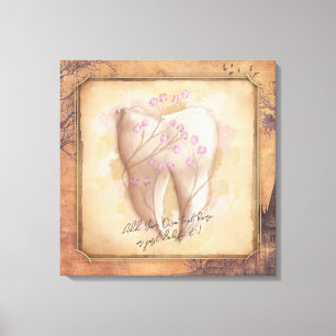 Lienzo Elegante regalo odontológico antiguo de moda