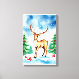 Lienzo Elegante Reno de Navidad