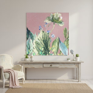 Lienzo Elegante Rosa De Acuarela En Mauve