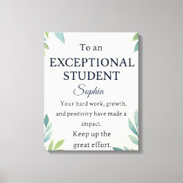 Lienzo Elegante tarjeta de felicitaciones para un St exce