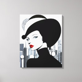 Lienzo Elegante Uptown Chica New York High Society