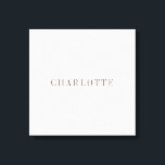 Lienzo Elegante y minimalista nombre profesional clásico<br><div class="desc">Opciones de tipo y tamaño diferentes,  herramienta de creación fácil de usar. Solo Necesitas Cambiar Nombre.</div>