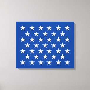 Lienzo Elegantes 50 estrellas blancas en el patrón de fo