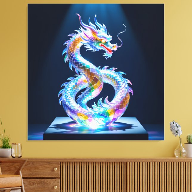 Lienzo Elegantes Glasdesign Kunst in ihrer klarsten Form (Insitu (Sala de estar))