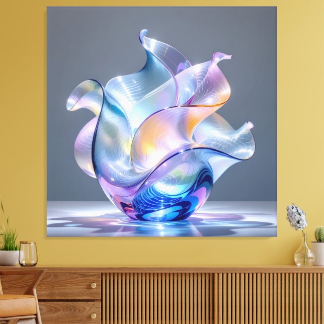 Lienzo Elegantes Glasdesign Kunst in ihrer klarsten Form (Insitu (Sala de estar))