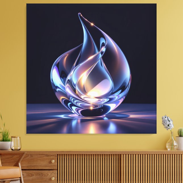 Lienzo Elegantes Glasdesign Kunst in ihrer klarsten Form (Insitu (Sala de estar))