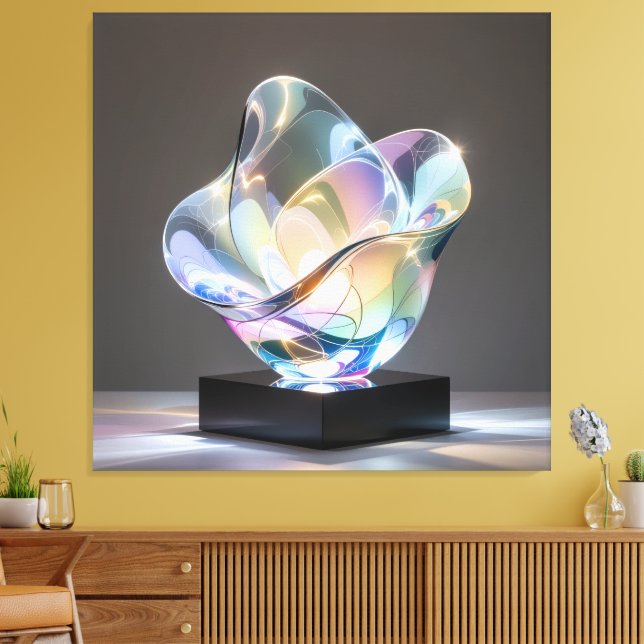 Lienzo Elegantes Glasdesign Kunst in ihrer klarsten Form (Insitu (Sala de estar))