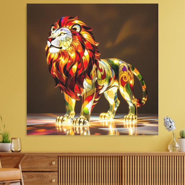 Lienzo Elegantes Glasdesign Kunst in ihrer klarsten Form (Insitu (Sala de estar))