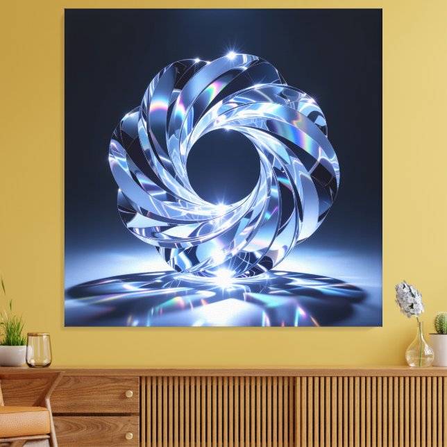 Lienzo Elegantes Glasdesign Kunst in ihrer klarsten Form (Insitu (Sala de estar))