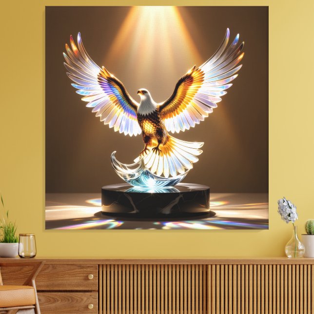 Lienzo Elegantes Glasdesign Kunst in ihrer klarsten Form (Insitu (Sala de estar))