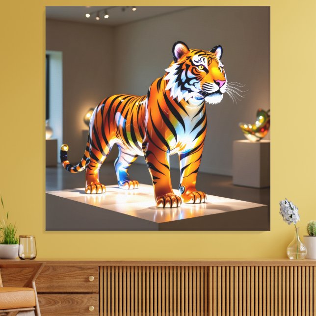 Lienzo Elegantes Glasdesign Kunst in ihrer klarsten Form (Insitu (Sala de estar))