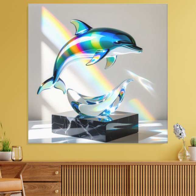 Lienzo Elegantes Glasdesign Kunst in ihrer klarsten Form (Insitu (Sala de estar))