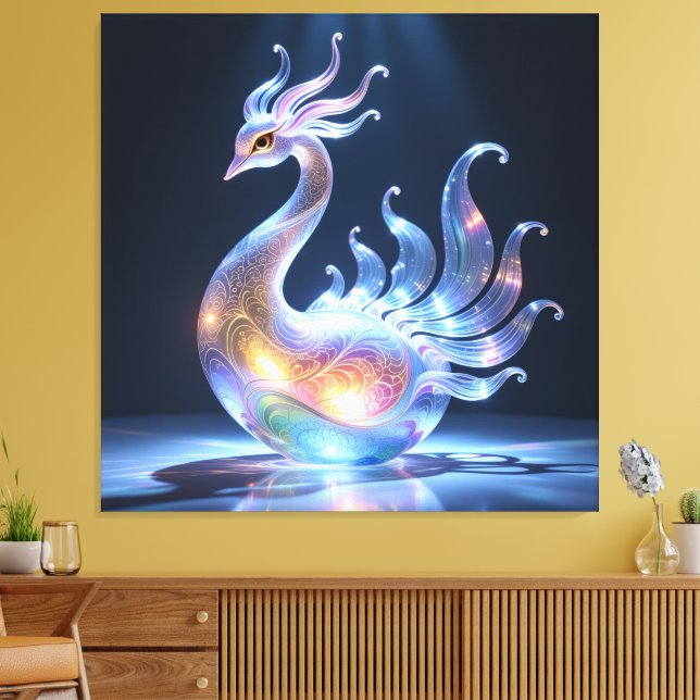 Lienzo Elegantes Glasdesign Kunst in ihrer klarsten Form (Insitu (Sala de estar))