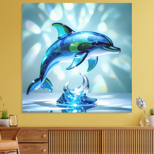 Lienzo Elegantes Glasdesign Kunst in ihrer klarsten Form (Insitu (Sala de estar))