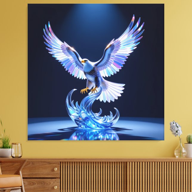 Lienzo Elegantes Glasdesign Kunst in ihrer klarsten Form (Insitu (Sala de estar))