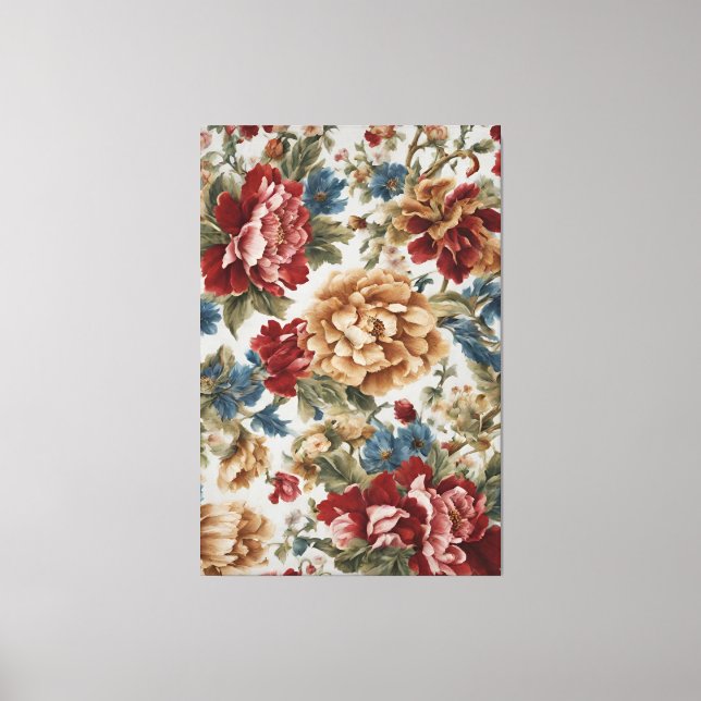 Lienzo Elegantes Rosas rojos y dorados de Italia (Anverso)