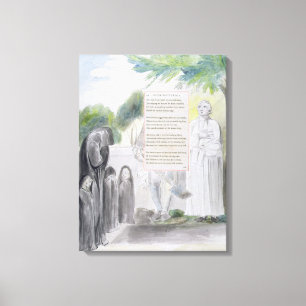 Lienzo "Elegía escrita en un cementerio del país", dise
