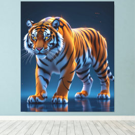 Lienzo Elektrisierender Tiger – Kraftvolle Wildnis 