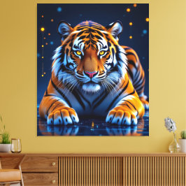 Lienzo Elektrisierender Tiger – Kraftvolle Wildnis 