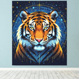 Lienzo Elektrisierender Tiger – Kraftvolle Wildnis 