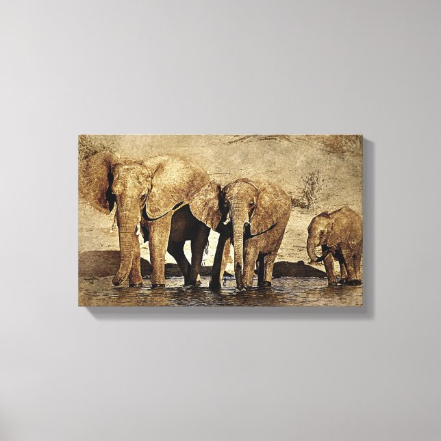 Lienzo Elephant Animal Art (Anverso)