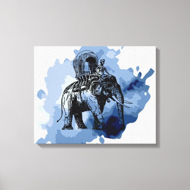 Lienzo Elephant Ride (Anverso)