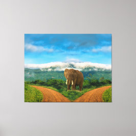 Lienzo Elephant Safari Intersection Canvas Art