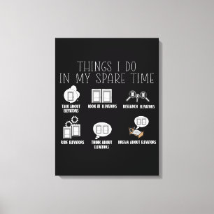 Lienzo Elevador mecánico elevador de elevador