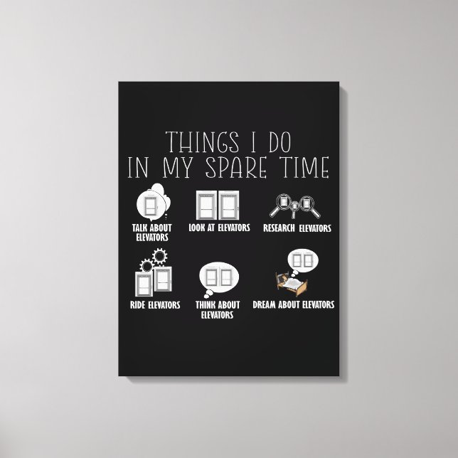 Lienzo Elevador mecánico elevador de elevador (Anverso)