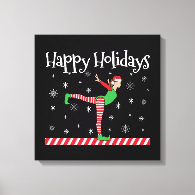 Lienzo Elf, Navidades de gimnasia chicas (Anverso)