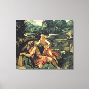 Lienzo Elías visitó por un ángel, c.1534